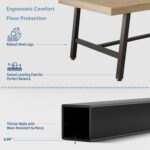 IDEALHOUSE Rustic Dining Table for 6-8 People, 70” Long Rectangle Kitchen Table, Industrial Farmhouse Wooden Kitchen Tables with Sturdy Metal Frame, Dining Room Table for Office, Home - Image 7