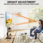 TVON Floor TV Stand with Power Outlet, TV Mount Stand for 32-60 inch TVs up to 88 lbs, Swivel TV Stand Mount with Height Adjustment and Safety Wood Base for Office, Corner, Max VESA 400x400mm - Image 6