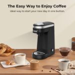 CHULUX Single Serve Coffee Maker for K Capsule, Mini Single One Cup Coffee Machine, Perfect for Small Space, Black - Image 10