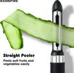Rainspire 3-Piece Peeler Set, Premium Swivel Vegetable Peeler, Kitchen Gadgets Apple Peeler Potato Peeler Veggie Peeler Fruit Peeler, Dishwasher Safe Kitchen Accessories, Black - Image 4