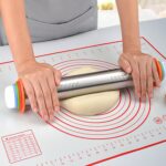 Rolling Pin with Adjustable Thickness Rings for Baking,Stainless Steel Dough Roller,Baking Supplies for Cookie Fondant Pizza Cake Pasta - Image 7