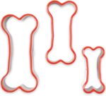 3-Piece Dog Bone Cookie Cutters Set - Dog Treats Cutters, Bone Shapes, 2.4" to 3.9" Soft PVC Coated - Image 10