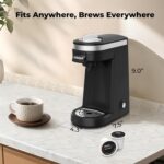 CHULUX Single Serve Coffee Maker for K Capsule, Mini Single One Cup Coffee Machine, Perfect for Small Space, Black - Image 8