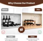 6-Bottle Wooden Wine Rack – 2-Tier Tabletop Countertop Space-Saving Wine Holder with Screwdriver Included, Easy Assembly Wine Storage Shelf for Kitchen, Bar, Pantry & Home Decor - Image 3