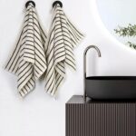 Jacquotha Black and White Striped Hand Towels for Bathroom, Vintage Kitchen Decor, Guest Use, Adults & Kids, Natural Cotton, 14” x 29” - Image 4