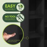 Furinno Luder 5-Cube No Tool Assembly Open Shelf, Blackwood - Image 5