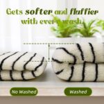 Jacquotha Black and White Striped Hand Towels for Bathroom, Vintage Kitchen Decor, Guest Use, Adults & Kids, Natural Cotton, 14” x 29” - Image 7