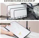 Non Slip Cutting Board, Kikcoin Extra Large Plastic Cutting Boards for Kitchen Dishwasher Safe Chopping Board Set of 3 with Juice Grooves, Easy Grip Handle - Image 6