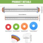Rolling Pin with Adjustable Thickness Rings for Baking,Stainless Steel Dough Roller,Baking Supplies for Cookie Fondant Pizza Cake Pasta - Image 3