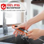 TempPro TP15H Waterproof Instant Read Meat Thermometer for Cooking, Digital Food Thermometer with Backlight & Calibration, Cooking Thermometer for BBQ, 10.47 x 1.16 x 0.69 (Previously ThermoPro) - Image 6