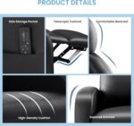 Simple Deluxe Recliner Chair - Adjustable Push Back PU Leather Recliner, Plush Reading Chair & Luxe Sofa Chair for Living Room Chairs or Bedroom Chair, Single Recliner for Home Theater - Image 5