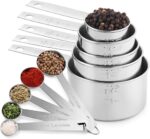 Stainless Steel Measuring Cups And Measuring Spoons 10-Piece Set, 5 Cups And 5 Spoons - Image 4