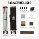 CROWN SHADES 13x13 Pop Up Gazebo, Canopy Tent, Gazebos on Clearance - Outdoor Gazebo for Backyard & Patio Furniture - Carpa Pop Up Tent with Wheeled STO-N-Go Cover Bag (Beige & Coffee) - Image 9