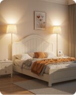 Dimmable Floor Lamp for Living Room, 68" Tall Standing Lamp, Reading Light with Remote & Foot Pedal, 10W LED Bulb (3000K-6500K) Included, FCC Listed, Reinforced Base, Gold and White DW12LD05 - Image 8
