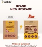 Katbite 200Pcs 12x16 In Unbleached Parchment Paper for Baking, Precut Parchment Paper Sheets, Heavy Duty Flat Baking Paper, Half Sheet Baking Sheets for Baking Cookies, Cooking, Air Fryer, Oven - Image 3