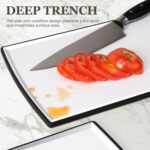 Non Slip Cutting Board, Kikcoin Extra Large Plastic Cutting Boards for Kitchen Dishwasher Safe Chopping Board Set of 3 with Juice Grooves, Easy Grip Handle - Image 4