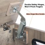 39.4" Storage Chest, Wooden Storage Bench, Large Storage Trunk with 2 Safety Hinges, Entryway Shoes Bench for Living Room, Bedroom,Grey - Image 7