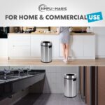 Simpli-Magic 65 Liter Open Top Trash Can, Commercial Grade, Stainless Steel - Image 7