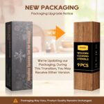 Mooues 9 Piece Natural Teak Wooden Kitchen Utensil Set with Spoon Rest - Comfort Grip Cooking Spoons and Utensils Holder - Image 7