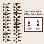 24 Bottles Wall Mounted Wine Rack, Detachable Wall Hanging Bottle Holder, Use as One or Four, DIY Display, Storage Racks for Wine, for Restaurant, Bar, Cellar - Image 6