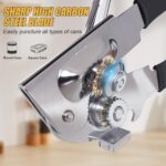 Commercial Can Opener, ICEKATl Can Opener Manual Heavy Duty Easy for Big Cans with Magnet, Folding Hand Crank With Comfortable Long Handles - Image 3