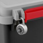 IRIS USA 2 Pack TrailBox, 15 Gallon Lockable Storage Trunk Box, Truck Bed Bin Heavy-Duty Containers Camping Gear, Adventure Chest - Dark Gray/Gray - Image 5