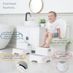 Toddler Step Stool for Bathroom Sink, 2-Pack Kids Toilet Potty Step Stools, Heavy Duty Baby Child Stepping Stool with Handle for Toddlers Kitchen Counter Bedroom Nursery Room (White) - Image 4
