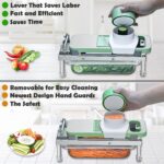 All-in-1 Vegetable Chopper with 8 Blades - Mandoline Slicer-Pro Food Chopper with Container - Veggie Salad Onion Chopper - Potato Dicer French Fry Cutter - Cheese Grater - Stainless Steel material - Image 4