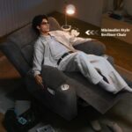 RV Recliner Chair, Oversized Reclining Loveseat Home Theater Seating with Cup Holders, Insert Pockets, Wall Hugger RV Recliners for Movie Room, Recline Movie Seats Gaming Sofa, Gray - Image 9