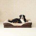 EHEYCIGA Orthopedic XL Dog Bed for Large Sized Dog, 42x30x7.5 Inch Extra Large Memory Foam Dog Couch Bed with Sides, Waterproof Liner & Washable Removable Cover, Bolster Pet Sofa, Brown - Image 10
