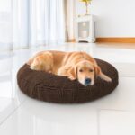 Muddy Mat® Cloud K-9 Bed for Dogs & Cats, Soft & Relaxing Donut Dog Bed, Chenille Material, Removable Cover, Washable & Dryer Safe–Brown Large(40'x40') - Image 2
