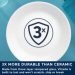Corelle Vitrelle 4-Pieces 10.25" Glass Dinner Plates Chip & Crack Resistant Glass Dinnerware Set Plates, Winter Frost White - Image 5
