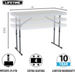Lifetime Commercial Height Adjustable Folding Utility Table, 4-Foot - Image 4