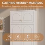 Metal Wall Cabinet, Upper Cabinet for Wardrobe, Small Overhead Storage Cabinet for Bedroom, Living Room, White, 18" D x 32" W x1 5" H - Assembly Required - Image 6