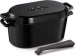KooK Enameled Cast Iron Dutch Oven for Sourdough Bread Baking - 3.4 Qt Pot with Lid for Even Heat Distribution - Includes Lid Lever - Image 2
