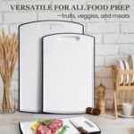 Non Slip Cutting Board, Kikcoin Extra Large Plastic Cutting Boards for Kitchen Dishwasher Safe Chopping Board Set of 3 with Juice Grooves, Easy Grip Handle - Image 8