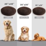 Muddy Mat® Cloud K-9 Bed for Dogs & Cats, Soft & Relaxing Donut Dog Bed, Chenille Material, Removable Cover, Washable & Dryer Safe–Brown Large(40'x40') - Image 4