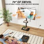 TVON Floor TV Stand with Power Outlet, TV Mount Stand for 32-60 inch TVs up to 88 lbs, Swivel TV Stand Mount with Height Adjustment and Safety Wood Base for Office, Corner, Max VESA 400x400mm - Image 5