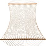 Original Pawleys Island Deluxe Oatmeal DuraCord Rope Hammock – 13 ft. x 60 in., 2-Person, 450 lb Capacity, Oak Spreader Bar, Zinc-Plated Hardware, Handcrafted in the USA - Image 4