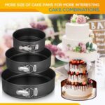 HIWARE Springform Pan Set of 3 Non-stick Leakproof Round Cake Pan Set Includes 3 Pieces 6" 8" 10" - Image 8