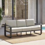 CHITA Aluminum Outdoor 3-Seater Sofa, Patio Furniture with 6.3in Thick High-Resilient Cushions & 100% Aluminum Frame, Modern Outdoor Patio Furniture for Poolside, Deck, Balcony - Image 2