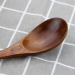 Soup Spoons,AOOSY Wooden Soup Spoons, 6 Pieces 7.84 inches Japanese Ramen Spoon Round Nanmu Wood Long Handle Rice Dessert Cooking Tasting Dinner Table Spoon for Kitchen Restaurant - Image 10