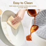 SENSARTE Nonstick Ceramic Cookware Set, 13-Piece Non-toxic Pots and Pans Set, Healthy Kitchen Cooking Set with Stay-Cool Handles, Silicone Tools and Pot Protectors, PFAS Free - Image 6