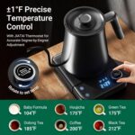 Gooseneck Electric Kettle HIYAKOI with ±1℉ Temperature Control, Pour Over Kettle for Coffee & Tea, 1200W Rapid Heating, Stainless Steel Water Boiler with 12H Keep Warm & Built-in Timer, 0.8L/27oz - Image 3