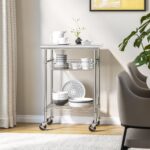 Seville Classics Commercial Work Table Island Utility Cart Prep Station, for Restaurant, Kitchen, Warehouse, Garage, Hotel, Home, Stainless-Steel Top NSF , 24" W x 20" D - Image 3