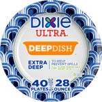 Dixie Ultra, Deep Dish Paper Plates, 28 Oz, 40 Count, Heavy Duty, Microwave-Safe, Soak-Proof, Cut Resistant, Disposable Plates For Heavy, Messy Meals - Image 2