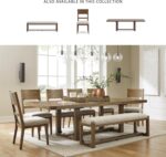 Signature Design by Ashley Cabalynn Farmhouse Dining Extension Table with 1 Removable Center Leaf, Light Brown - Image 7