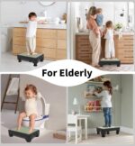 5-Level Adjustable Step Stool, Noctilucent Bedside Step, 700 LBS Capacity Safety Step Platform, Indoor and Outdoor Foot Stool for Seniors and Kids, Wide Step Stools Elderly Assistance at Night - Image 9