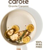 CAROTE 14Pcs Pots and Pans Set Non stick, Ceramic Cookware Set, Non-toxic Kitchen Cooking Set, PFAS and PFOA Free - Image 5