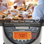 Tiger JKT-D Multi-Functional Induction Heating (IH) Electric Rice Cooker with 12 Cooking Settings (Silver Black) - Image 7